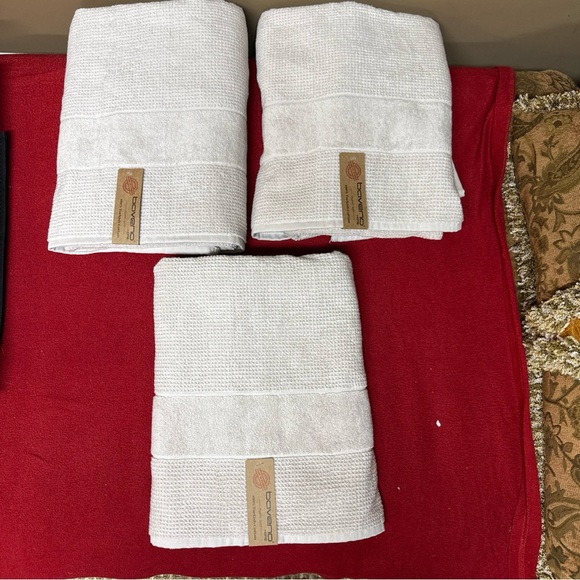 Baveno Home Turkish Cotton Fluffy Soft Linen Color 3 Pack Bath Towels 30x54” NWT - Picture 1 of 8